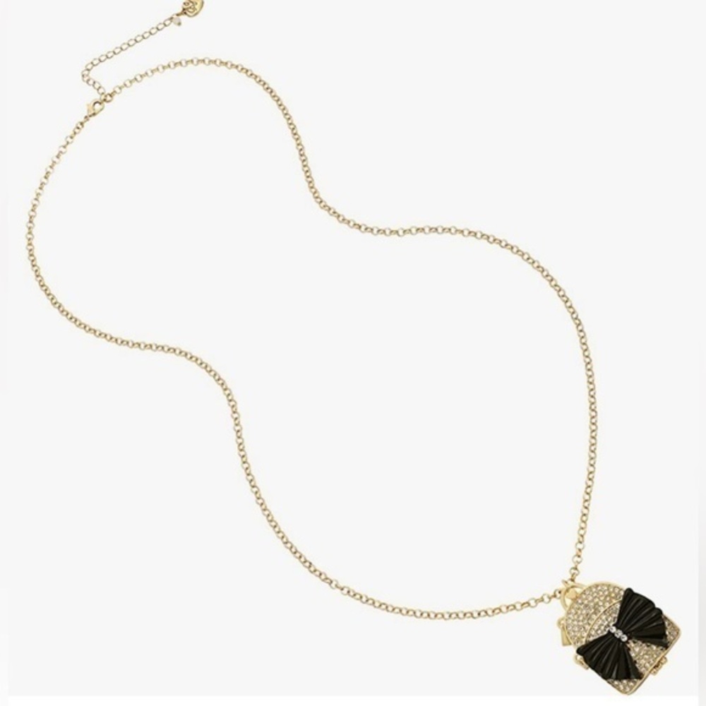 New Betsey Johnson Backpack Pendant Necklace Back to School